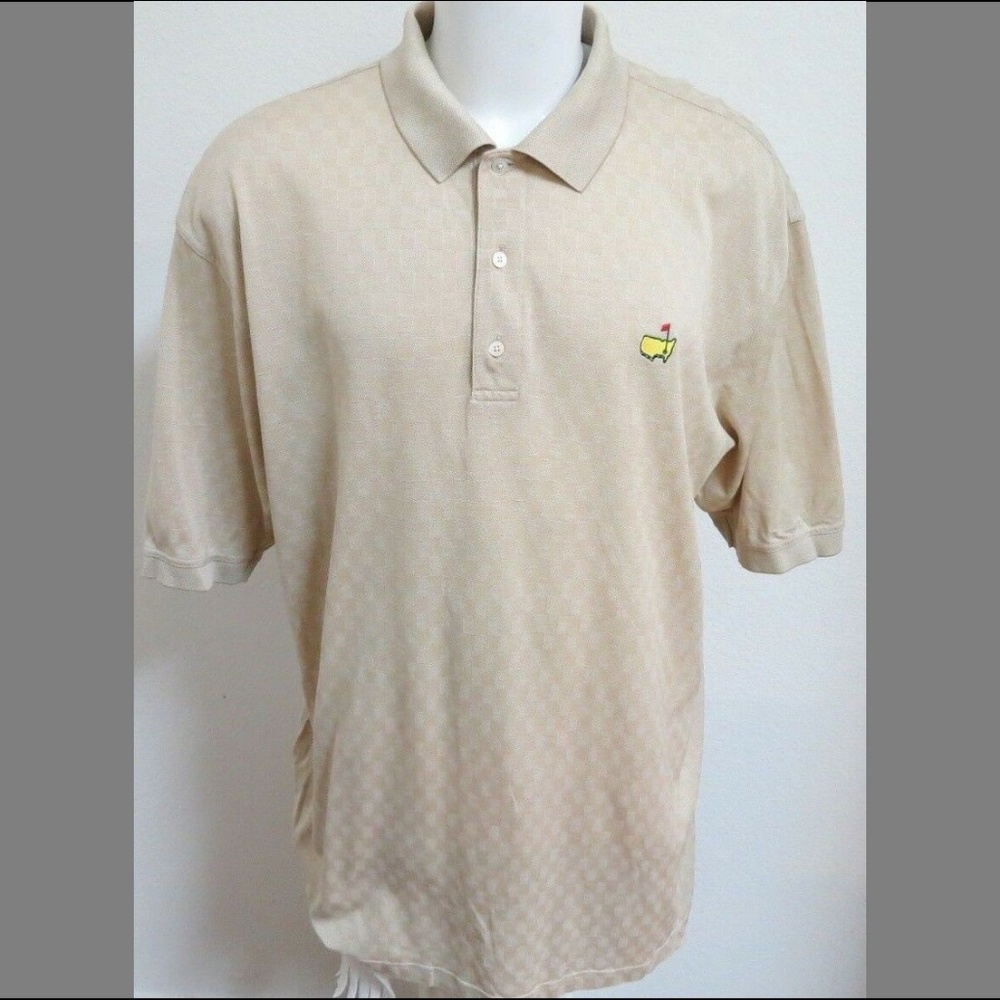 XL Tan Masters Amen Corner Mens Cotton #361 Polo
